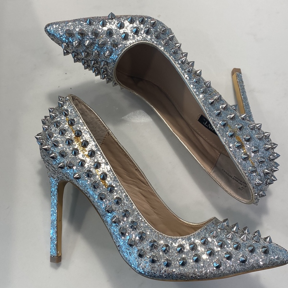 Shoemint silver studs heels 37